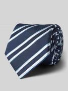 BOSS Seiden-Mix Krawatte im Streifen-Design in Bleu, Größe 1