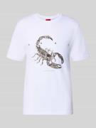 HUGO Regular Fit T-Shirt aus reiner Baumwolle Modell 'DISCORB' in Weis...