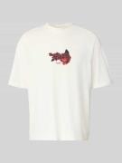 HUGO Oversized T-Shirt aus reiner Baumwolle Modell 'DOMANS' in Kitt, G...