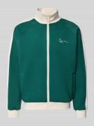 KARL KANI Regular Fit Sweatjacke mit Stehkragen in Dunkelgruen, Größe ...