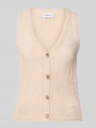 Marella Strickweste mit V-Ausschnitt Modell 'LASTICE' in Weiss, Größe ...