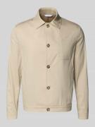 Manuel Ritz Regular Fit Hemdjacke mit Brusttasche in Sand, Größe 50