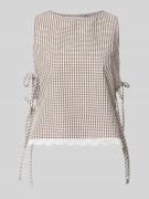 Noisy May Blusentop mit seitlicher Schnürung Modell 'ELIZA' in Mittelb...