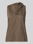 Mango Blusentop aus Viskose-Mix Modell 'TATU' in Mittelbraun, Größe L