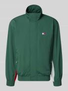 Tommy Jeans Regular Fit Blouson mit Logo-Stitching in Gruen, Größe L