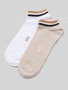BOSS Sneaker-Socken im 2er-Pack aus Baumwoll-Mix in Beige, Größe 39-42
