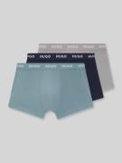 HUGO Slim Fit Trunks aus Baumwoll-Mix im 3er-Pack Modell 'PACK' in Bla...