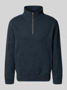 Superdry Sweatshirt mit Reißverschluss und Label-Stitching in Marine, ...