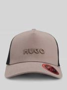 HUGO Cap mit Mesh Einsätzen und Logo-Detail in Taupe, Größe 1