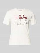 Only Regular Fit T-Shirt aus reiner Baumwolle Modell 'KITA' in Offwhit...