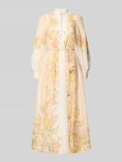 Forever New Midikleid aus Lyocell-Mix mit Bindegürtel in Apricot, Größ...