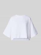 BOSS Orange Boxy Fit T-Shirt aus reiner Baumwolle in Offwhite, Größe L