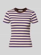Topshop Slim Fit T-Shirt mit Rundhalsausschnitt Modell 'Sally' in Lila...