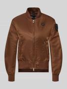 Blauer USA Bomberjacke mit Reißverschlusstaschen Modell 'LAURIE' in Mi...