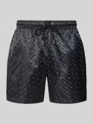 BOSS Regular Fit Badeshorts mit Tunnelzug Modell 'JACQUES' in Black, G...