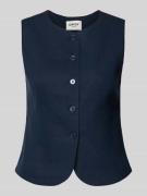 Only Regular Fit Weste aus Viskose-Leinen-Mix Modell 'GOA' in Marine, ...