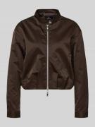 monari Cropped Jacke mit Zweiwege-Reißverschluss in Dunkelbraun, Größe...