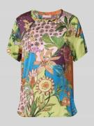 Liu Jo White Relaxed Fit T-Shirt aus reiner Viskose in Gruen, Größe 32