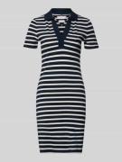 Tommy Hilfiger Enganliegendes Polokleid aus Baumwoll-Mix in Marine, Gr...