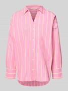 Lanius Relaxed Fit Hemdbluse mit V-Ausschnitt in Pink, Größe 34