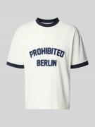 PROHIBITED T-Shirt mit Label-Stitching Modell 'Rush' in Marine, Größe ...