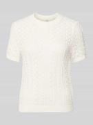 Only Regular Fit T-Shirt aus Baumwoll-Mix Modell 'SAGA' in Offwhite, G...