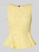 Vero Moda Shaped Fit Schößchen-Top mit floralem Muster Modell 'FIONA' ...