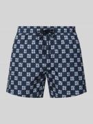 HUGO Regular Fit Badeshorts mit Label-Prägung Modell 'AARON' in Royal,...