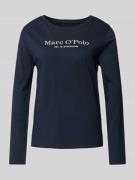 Marc O'Polo Longsleeve mit Label-Print in Dunkelblau, Größe S