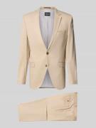 HECHTER PARIS Regular Fit Anzug mit Viskose-Anteil in Beige, Größe 27
