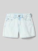 Garcia Regular Fit Shorts mit Logo-Patch in Hellblau, Größe 140