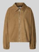 Gestuz Lederjacke aus Ziegenvelours mit Eingrifftaschen Modell 'estell...