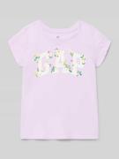 GAP Regular Fit T-Shirt mit Logo-Print in Flieder, Größe 104