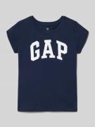 GAP Regular Fit T-Shirt mit Logo-Print in Marine, Größe 104