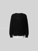 MM6 Maison Margiela Relaxed Fit Pullover im Used-Look in Black, Größe ...