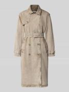 khujo Zweireihiger Mantel mit Gürtel Modell 'HERA' in Beige, Größe L