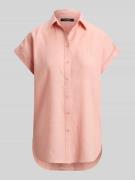 Lauren Ralph Lauren Relaxed Fit Hemdbluse aus reinem Leinen in Rosa, G...