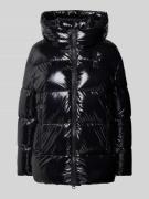 Blauer USA Steppjacke mit Label-Detail in Black, Größe M