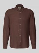 Only & Sons Slim Fit Freizeithemd aus Baumwoll-Leinen-Mix Modell 'CAID...