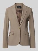 s.Oliver BLACK LABEL Slim Fit Blazer mit Viskose-Anteil in Taupe, Größ...