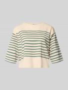 ROBE LÉGÈRE Boxy Fit T-Shirt mit 3/4-Arm in Offwhite, Größe L