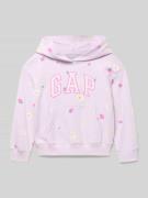 GAP Hoodie im Allover-Look mit Logo in Flieder, Größe 104
