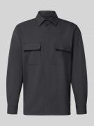 DIGEL Relaxed Fit Hemdjacke mit Schurwoll-Anteil Model 'Arion' in Blac...