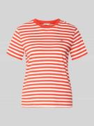 Gant T-Shirt mit Rundhalsausschnitt und Label-Stitching in Hellrot, Gr...