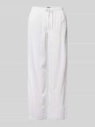 Only Wide Leg Leinenhose mit elastischem Bund Modell 'GOA' in Weiss, G...