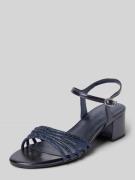 Tamaris Sandaletten mit Strasssteinbesatz in Dunkelblau, Größe 36