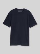 Tom Tailor Denim Regular Fit T-Shirt aus Baumwoll-Mix in Marine, Größe...