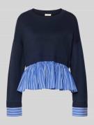 Liu Jo White Strickpullover aus Viskose-Mix im 2-in-1-Look in Marine, ...
