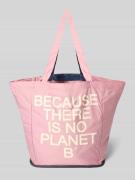 ECOALF Shopper mit Statement-Print Modell 'PACHO' in Rosa, Größe 1