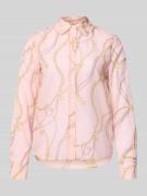Gant Bluse mit Seide-Anteil und Kentkragen in Rosa, Größe 34
